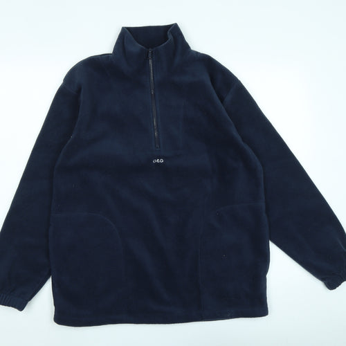 G&G Womens Blue Polyester Pullover Sweatshirt Size S