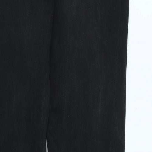 Nines Mens Black Cotton Straight Jeans Size 34 in L32 in Regular Zip