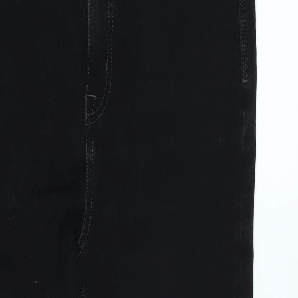Marks and Spencer Womens Black Cotton Blend Skinny Jeans Size 30 L25 in Regular Zip