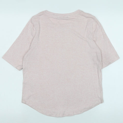 Marks and Spencer Womens Pink Crew Neck Polyester Pullover Jumper Size 6