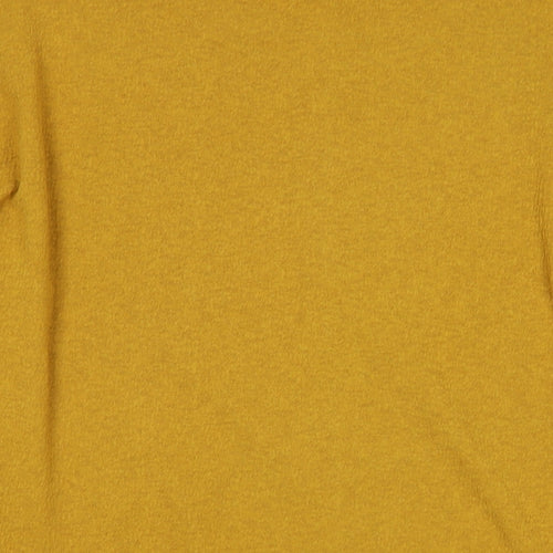 H&M Womens Gold Polyester Jersey Blouse Size XS Crew Neck