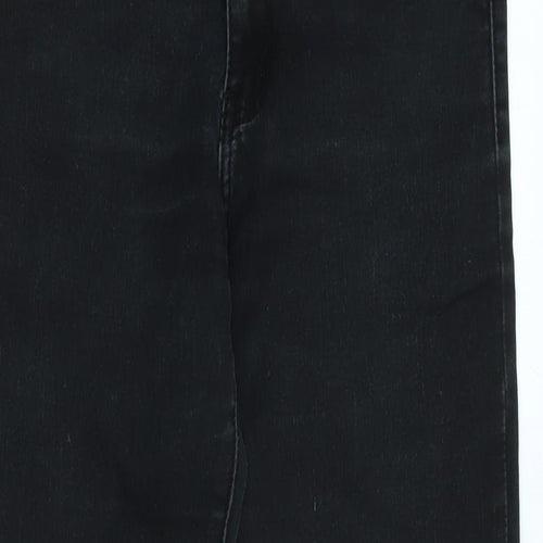 Gemello Womens Black Cotton Blend Straight Jeans Size 29 in L29 in Regular Zip - Logo