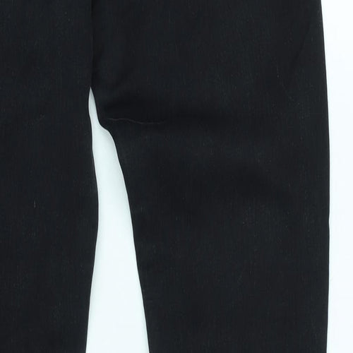 Gemello Womens Black Cotton Blend Straight Jeans Size 29 in L29 in Regular Zip - Logo