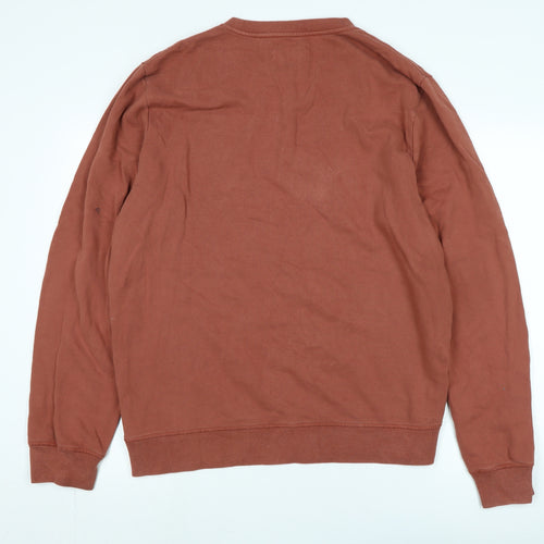 AllSaints Mens Brown Cotton Pullover Sweatshirt Size XL - Logo