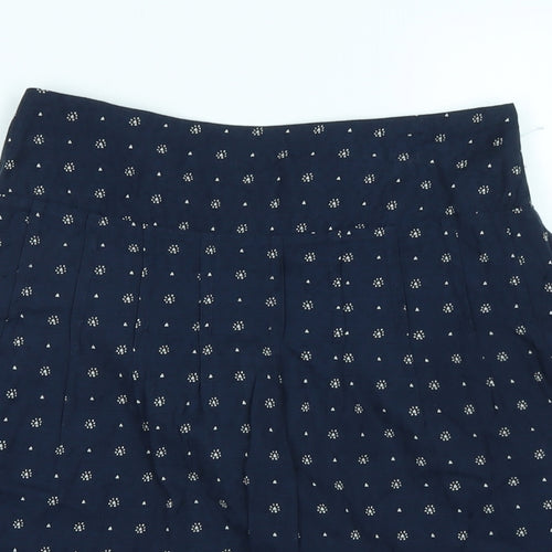 Fat Face Womens Blue Cotton Flare Skirt Size 8 - Logo