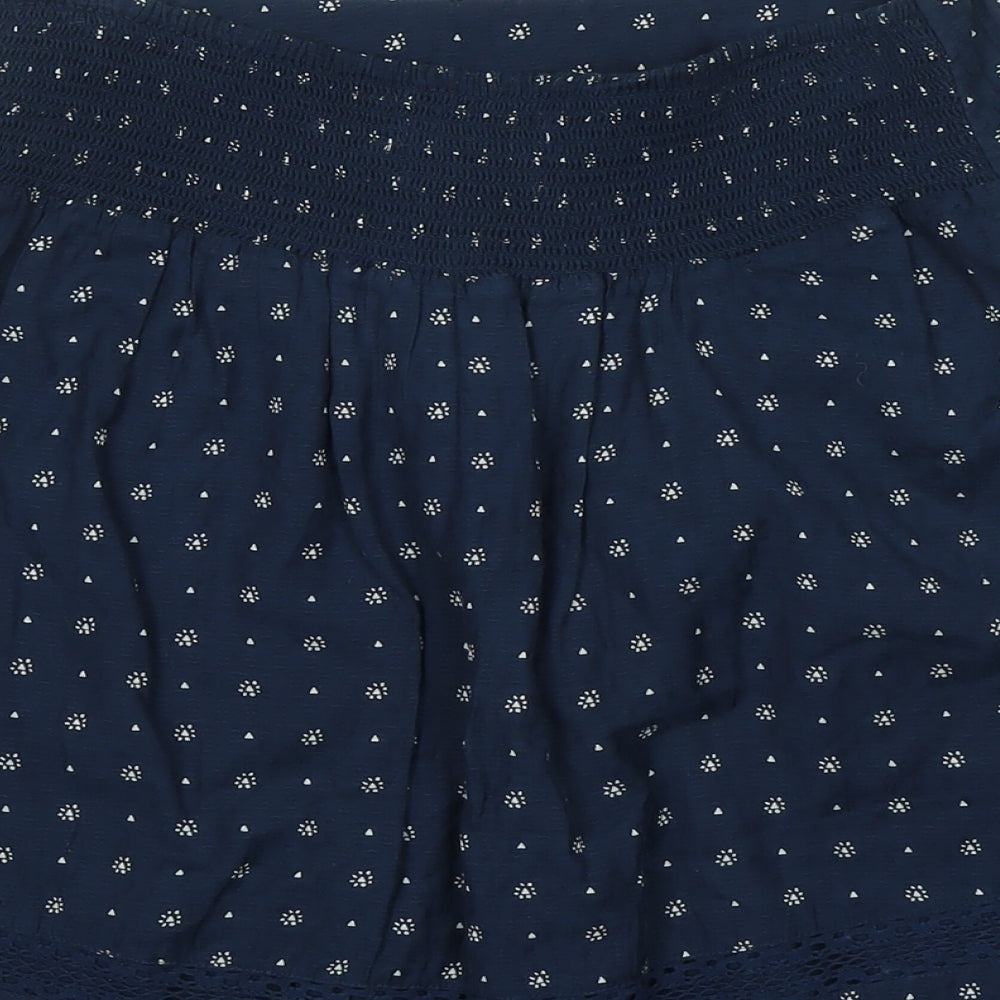 Fat Face Womens Blue Cotton Flare Skirt Size 8 - Logo