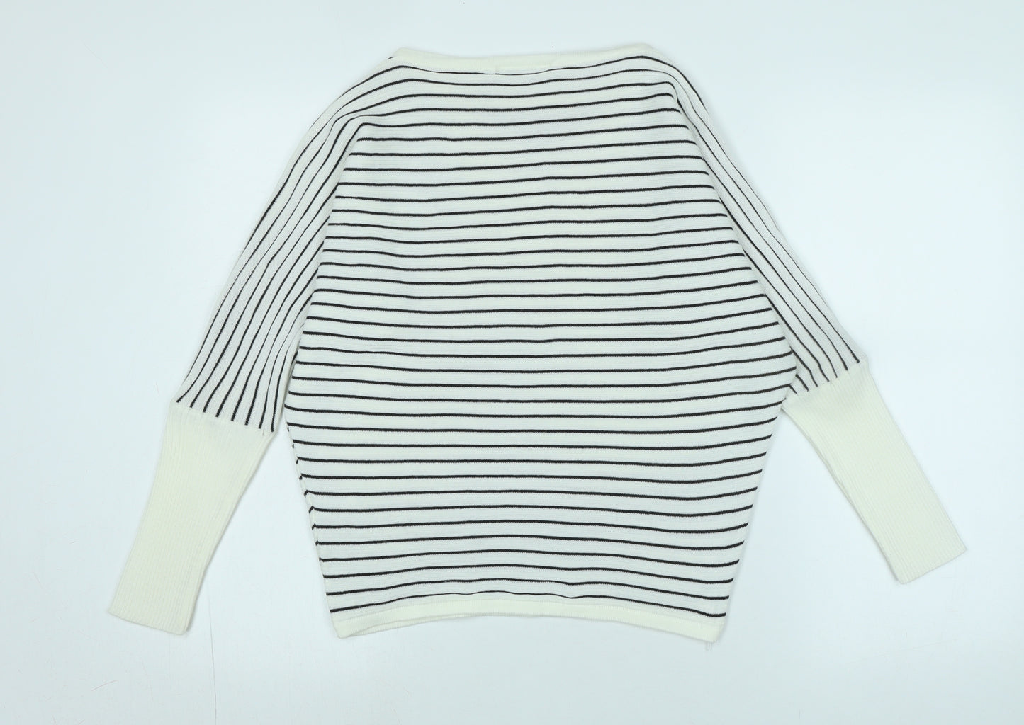 Select Womens Ivory Crew Neck Acrylic Pullover Jumper Size 6