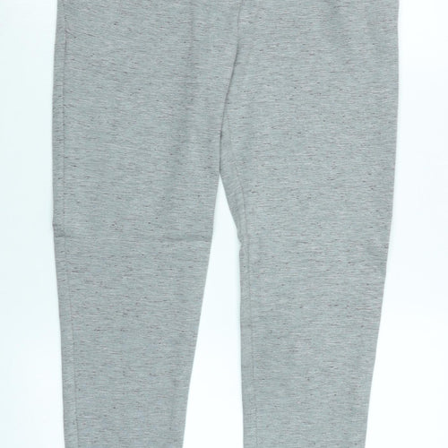 NEXT Womens Grey Polyester Trousers Size 6 L27 in Regular Zip