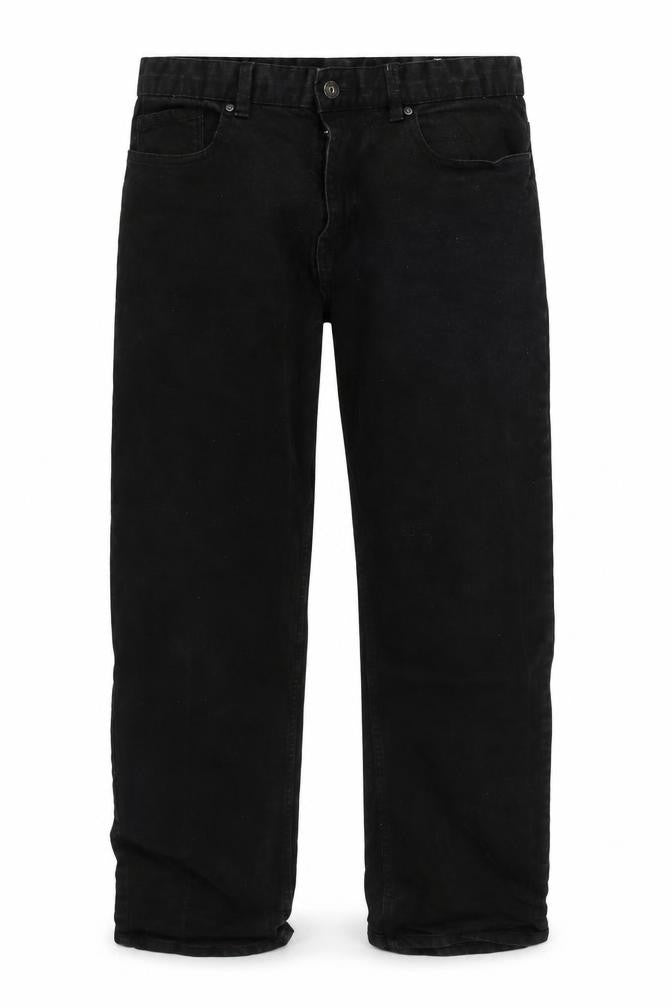 TU Mens Black Cotton Straight Jeans Size 34 in L26 in Regular Zip
