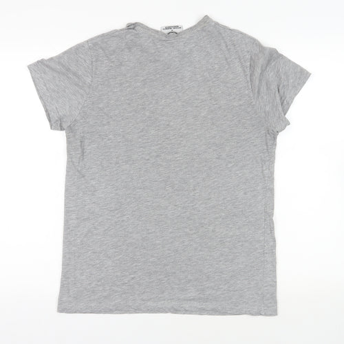 Marmite Womens Grey Cotton Basic T-Shirt Size M Crew Neck - Logo