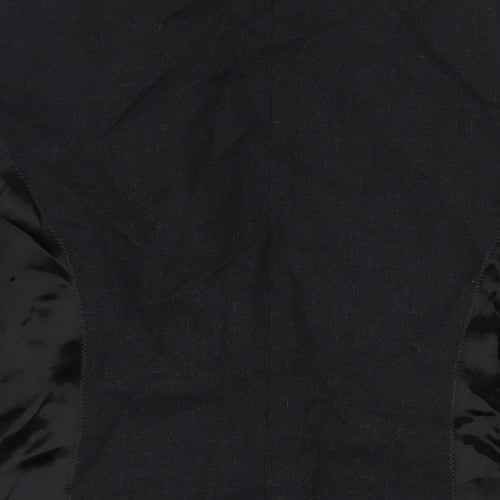 Happy Heidmann Womens Black Jacket Blazer Size 10 Button - Zipped Pockets