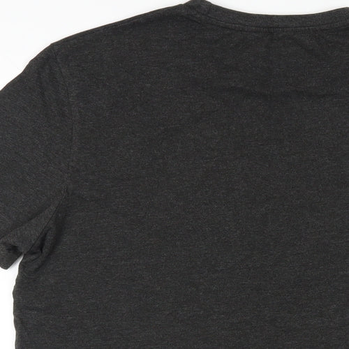 Star Wars Mens Grey Cotton T-Shirt Size S Crew Neck - Logo