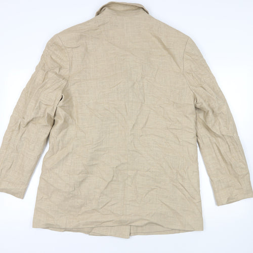 Topshop Womens Beige Jacket Blazer Size 14 Button
