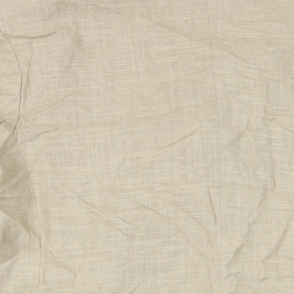 Topshop Womens Beige Jacket Blazer Size 14 Button