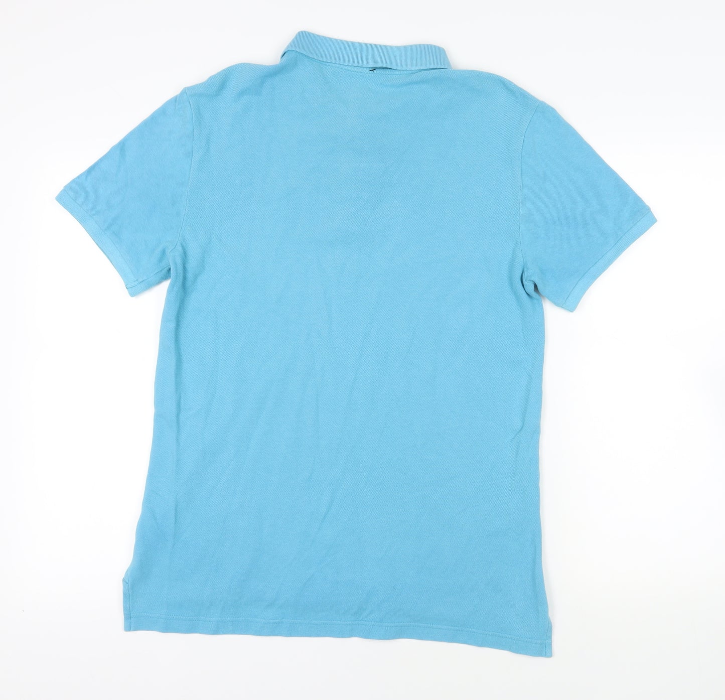 Gap Mens Blue Cotton Polo Size M Collared Button