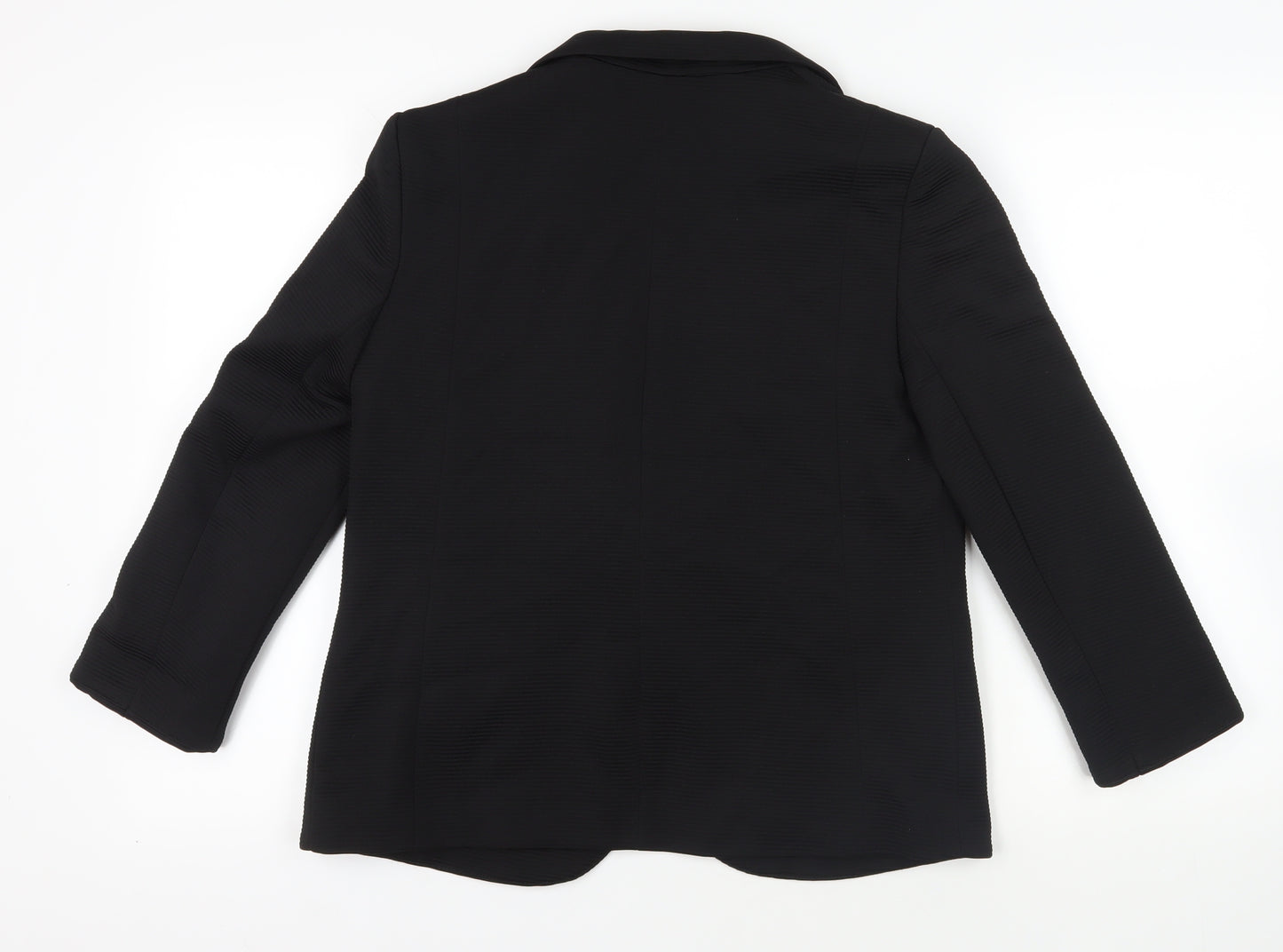 Wallis Womens Black Jacket Blazer Size 12 - Open Textured