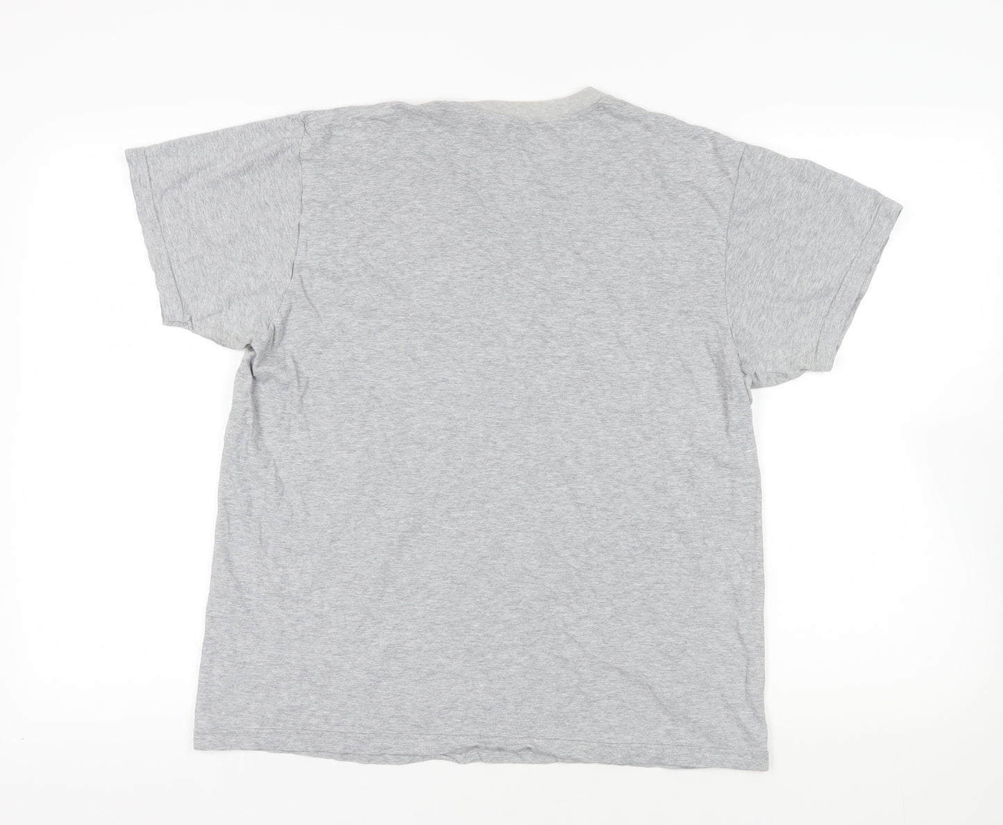 Lands' End Mens Grey Cotton T-Shirt Size M Crew Neck