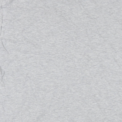 Lands' End Mens Grey Cotton T-Shirt Size M Crew Neck