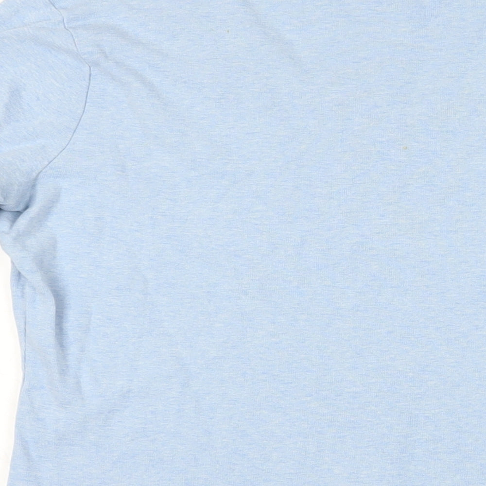 Boden Womens Blue Cotton Basic T-Shirt Size 14 V-Neck