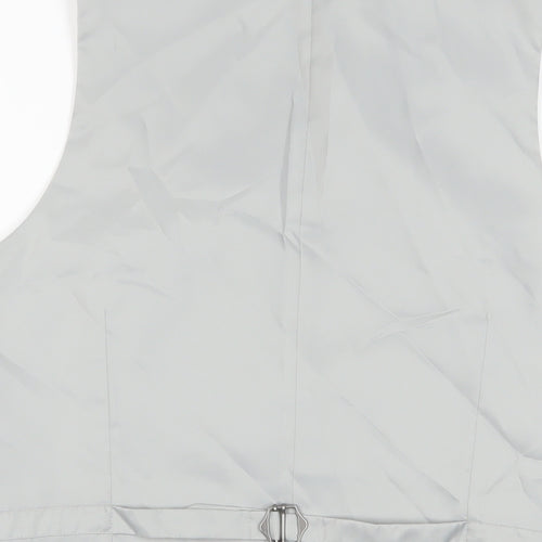 Marks and Spencer Mens Grey Polyester Jacket Suit Waistcoat Size 38 Regular