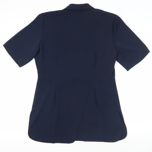 Luisa Calvino Womens Blue Jacket Blazer Size 12 Button - Lightweight