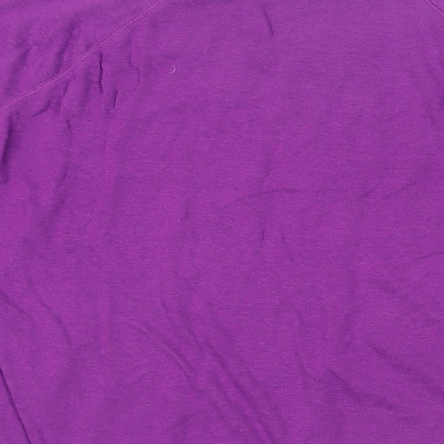 Gap Womens Purple Cotton Basic T-Shirt Size S Round Neck