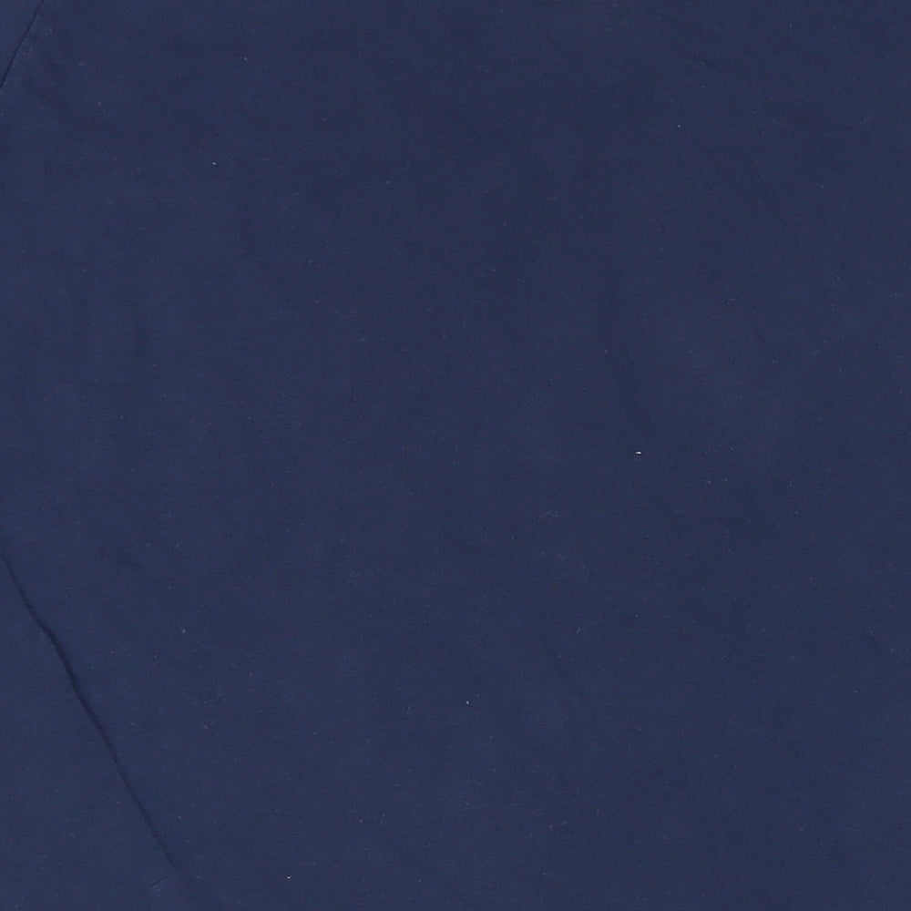 adidas Mens Blue Cotton T-Shirt Size L Crew Neck - Logo