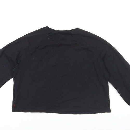 Levi's Girls Black Cotton Pullover Sweatshirt Size 12 Years Pullover - Logo