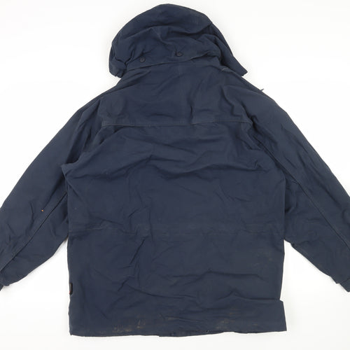 Trespass Mens Blue Windbreaker Jacket Size L Zip - Technical Outdoors Waterproof Logo