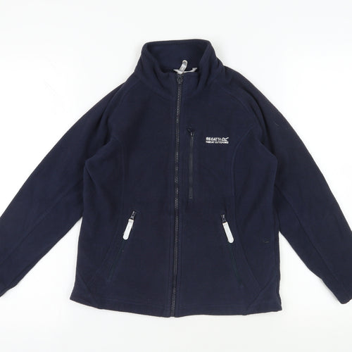 Regatta Boys Blue Jacket Size 9-10 Years Zip - Logo Zipped Pockets