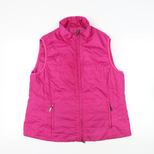 Rabe Womens Pink Gilet Jacket Size 18 Zip - Zipped Pockets