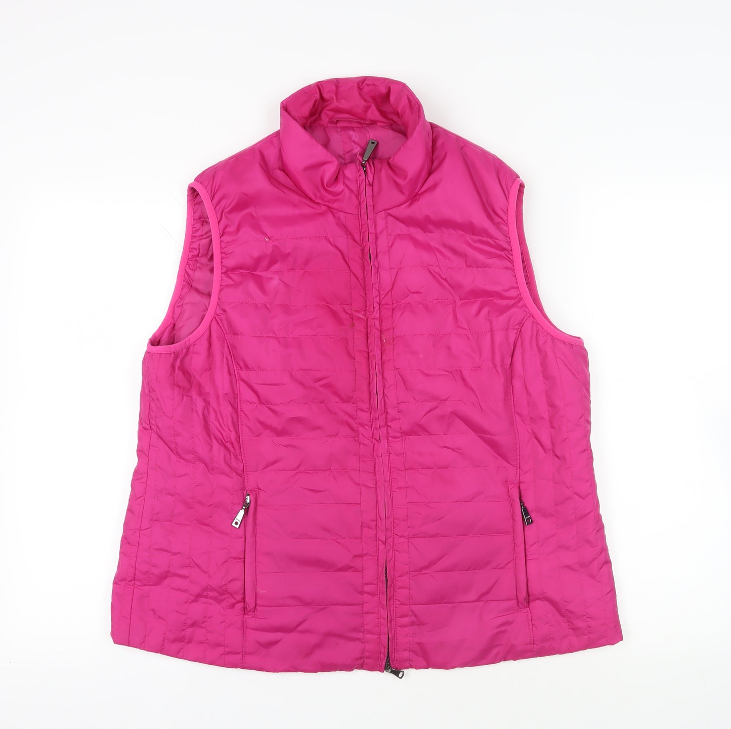 Rabe Womens Pink Gilet Jacket Size 18 Zip - Zipped Pockets