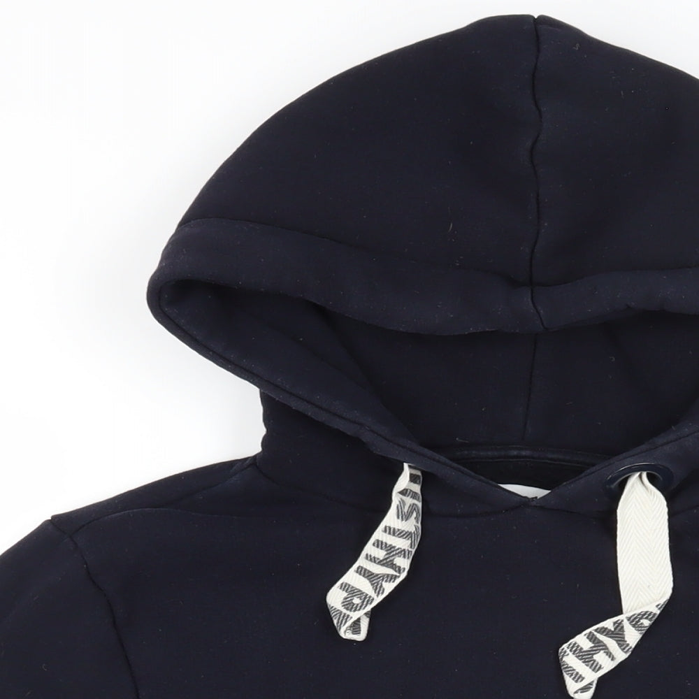 Just Hype Womens Blue Cotton Pullover Hoodie Size 10 Pullover - Pockets
