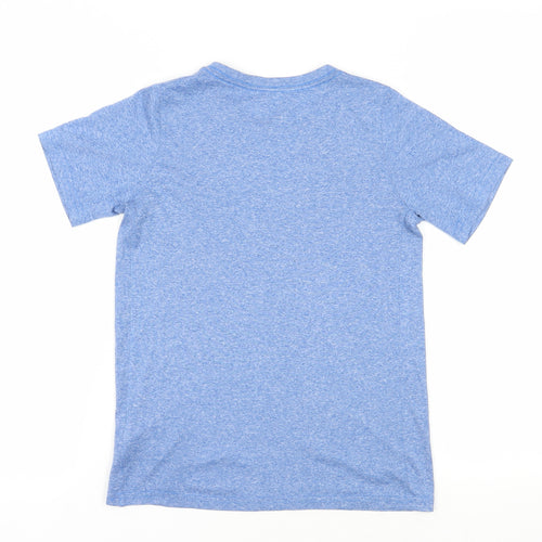Nike Girls Blue Polyester Pullover T-Shirt Size M Crew Neck Pullover - Logo