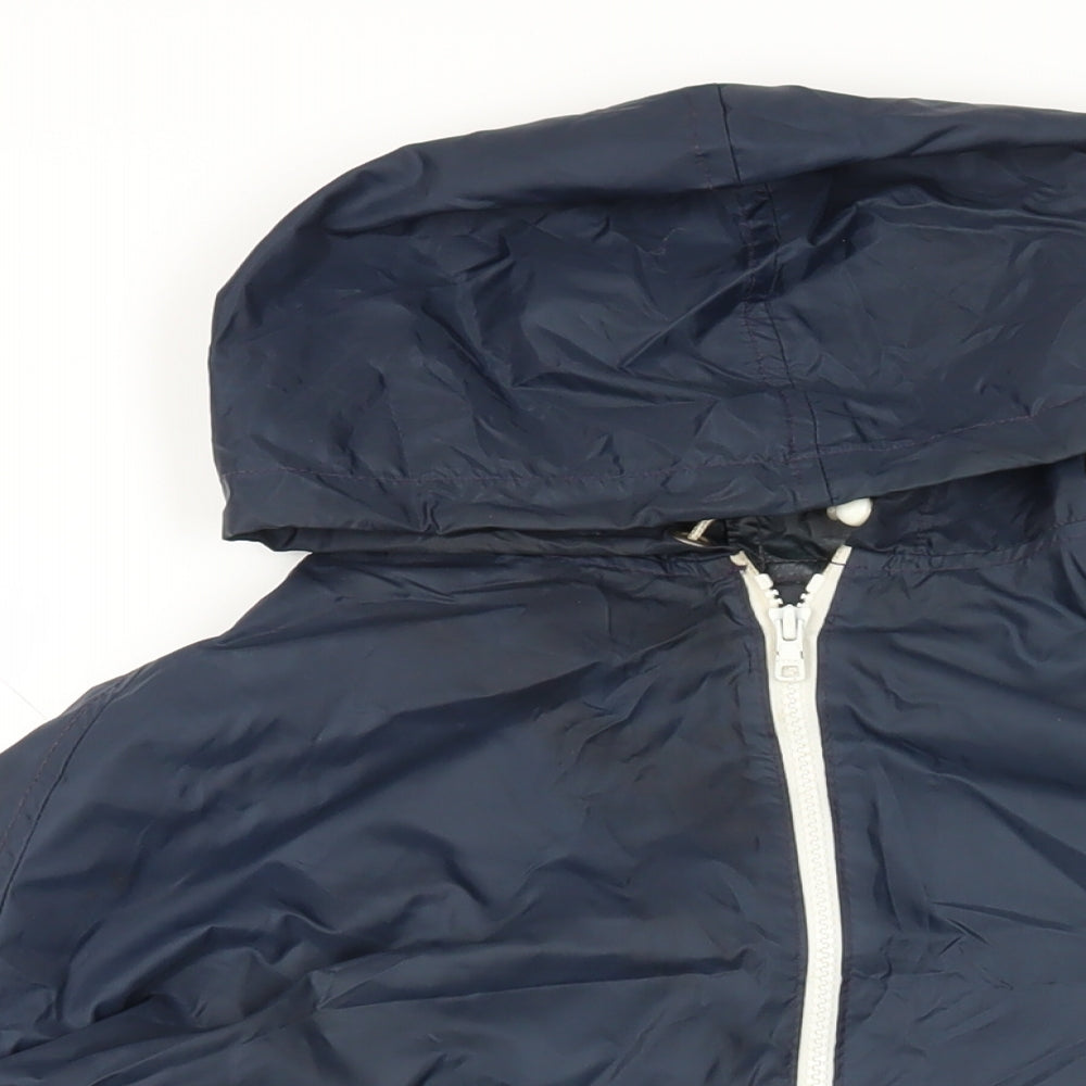 Peter Storm Mens Blue Rain Coat Coat Size L Zip - Hooded Waterproof