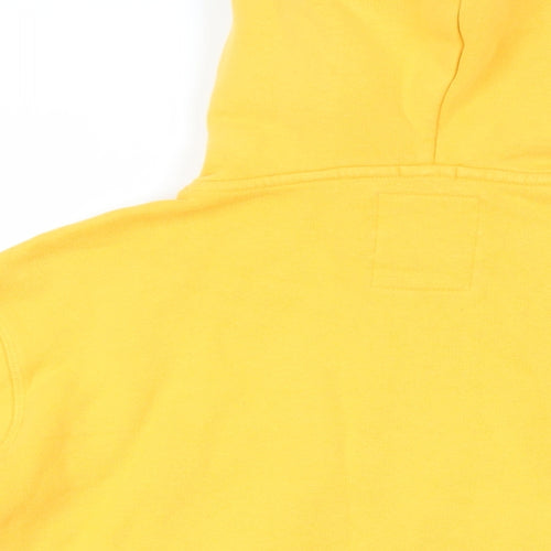 Superdry Womens Yellow Cotton Pullover Hoodie Size XS Pullover - Logo