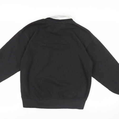 H&M Girls Black Cotton Pullover Sweatshirt Size 10-11 Years Pullover - Stranger Things