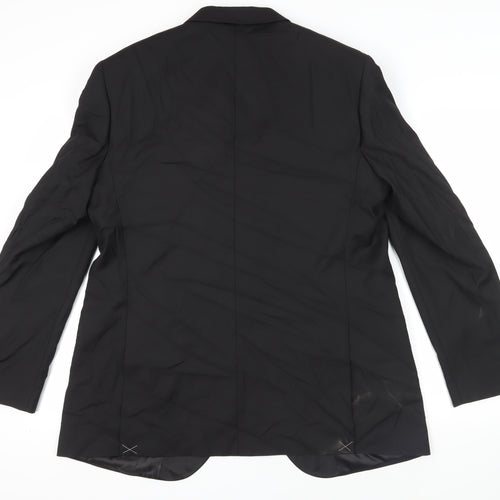 Marks and Spencer Mens Black Polyester Tuxedo Suit Jacket Size 44 Regular