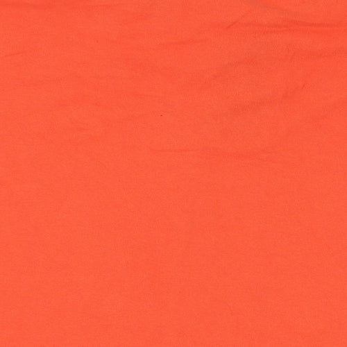 Cotton Traders Mens Orange Cotton Polo Size XL Collared Button - Logo