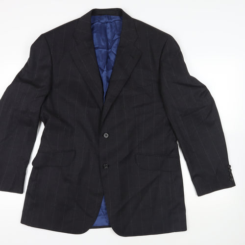 Marks and Spencer Mens Grey Check Wool Jacket Suit Jacket Size 44 Regular