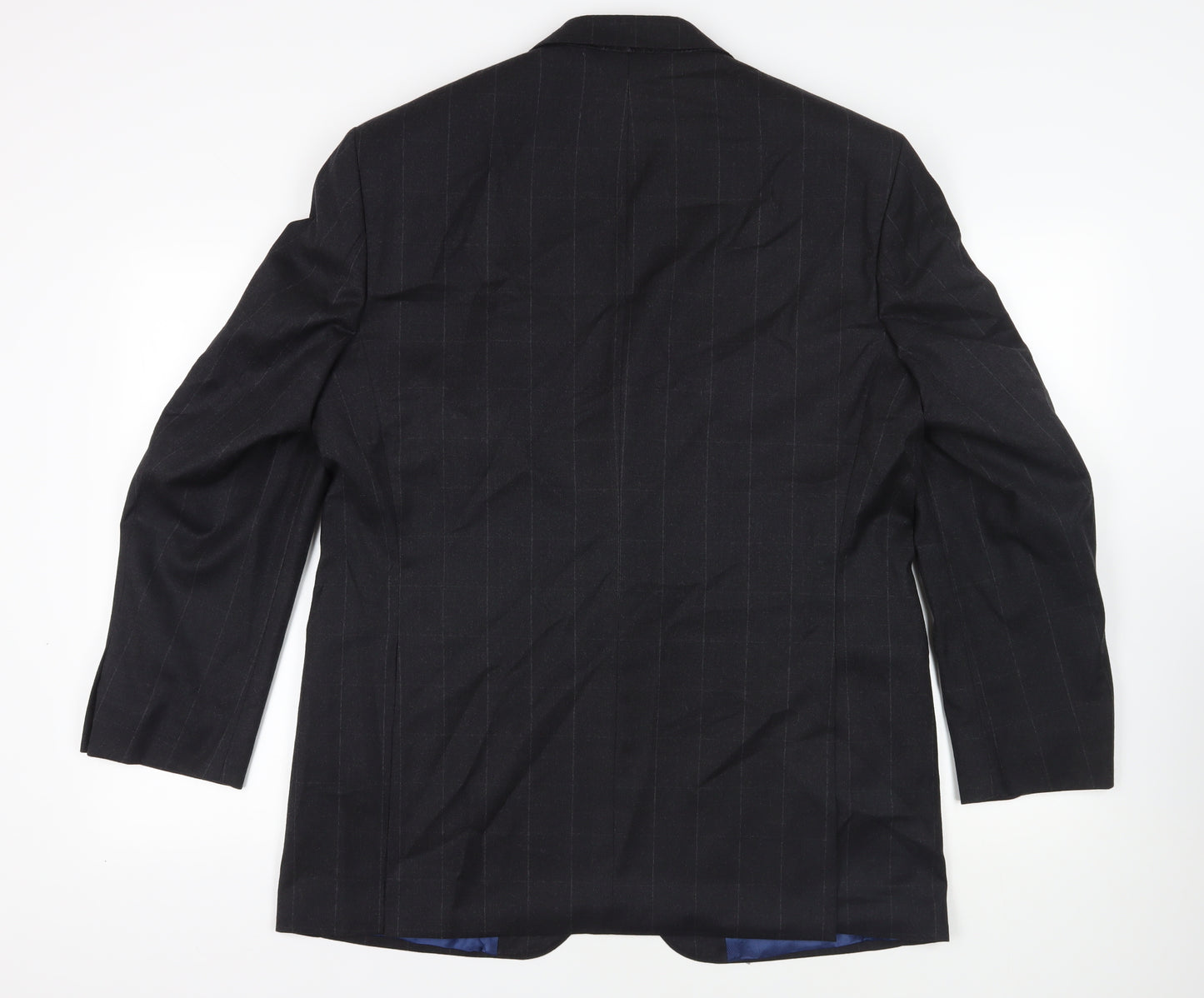 Marks and Spencer Mens Grey Check Wool Jacket Suit Jacket Size 44 Regular