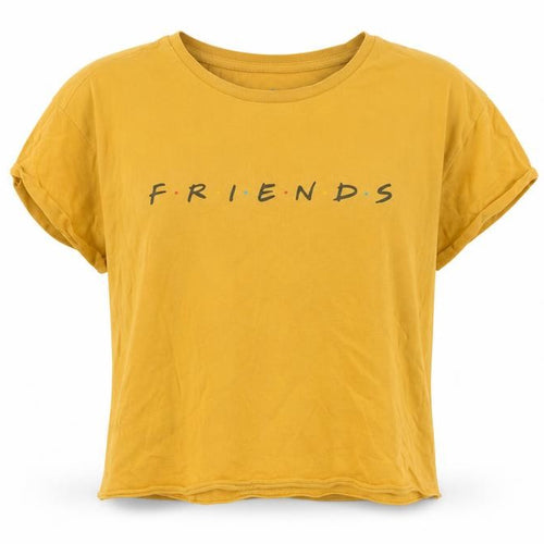 New Look Girls Yellow Cotton Basic T-Shirt Size 14-15 Years Crew Neck Pullover - Friends