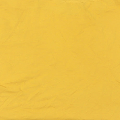 New Look Girls Yellow Cotton Basic T-Shirt Size 14-15 Years Crew Neck Pullover - Friends