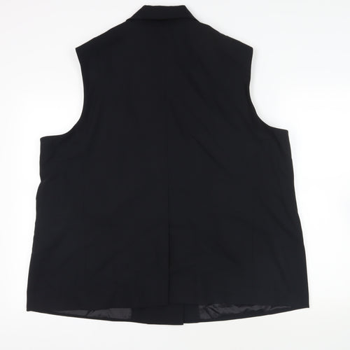Marks and Spencer Womens Black Jacket Waistcoat Size 24 Button