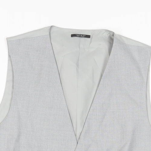Marks and Spencer Mens Grey Polyester Jacket Suit Waistcoat Size 44 Regular