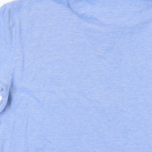 NEXT Mens Blue Cotton Button-Up Size L Collared Button
