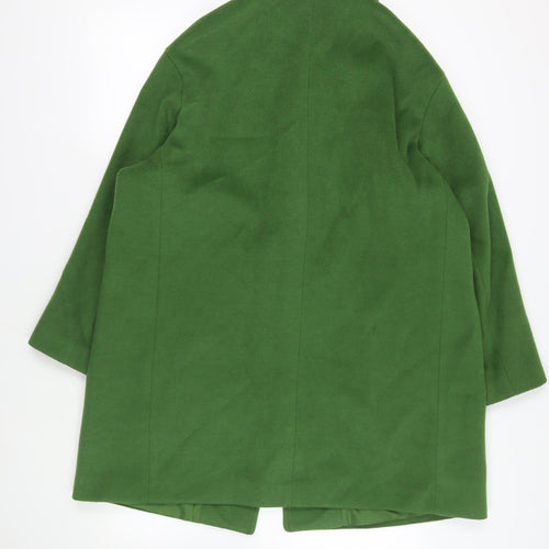 Marks and Spencer Womens Green Overcoat Coat Size 20 Button