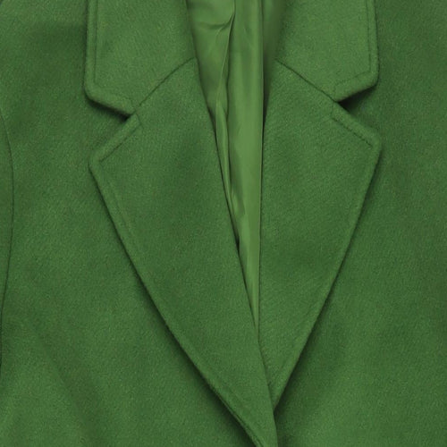 Marks and Spencer Womens Green Overcoat Coat Size 20 Button