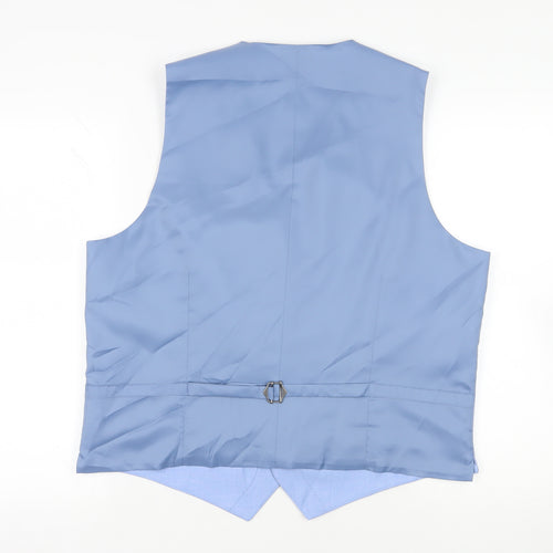 Marks and Spencer Mens Blue Jacket Waistcoat Size 46 Button