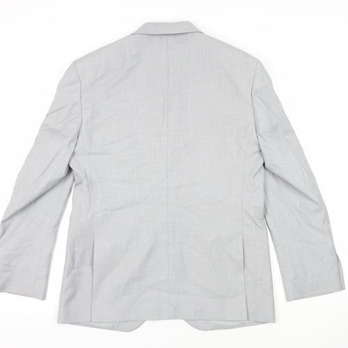 Marks and Spencer Mens Grey Polyester Jacket Suit Jacket Size 38 Regular